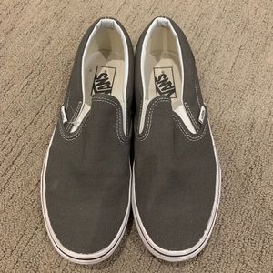 Grey slip-on Vans